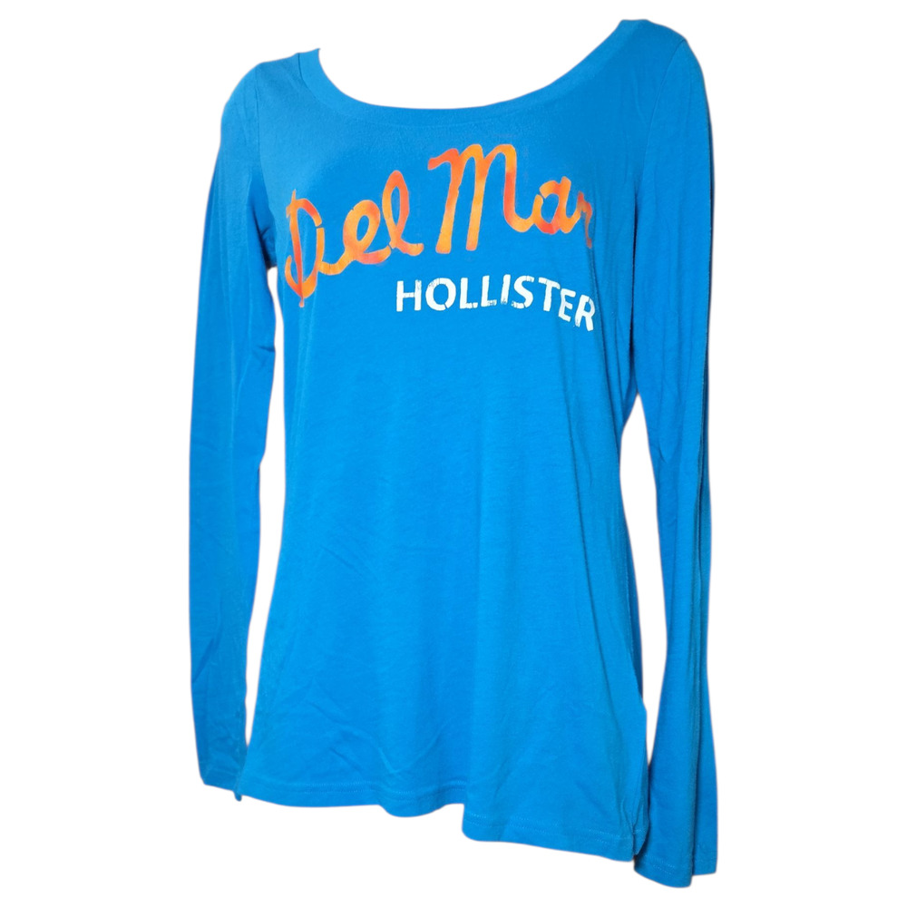 Hollister Co Wom Sz Medium Del Mar Surf Team Y2K 2000s Long Sleeve Top Teen EUC